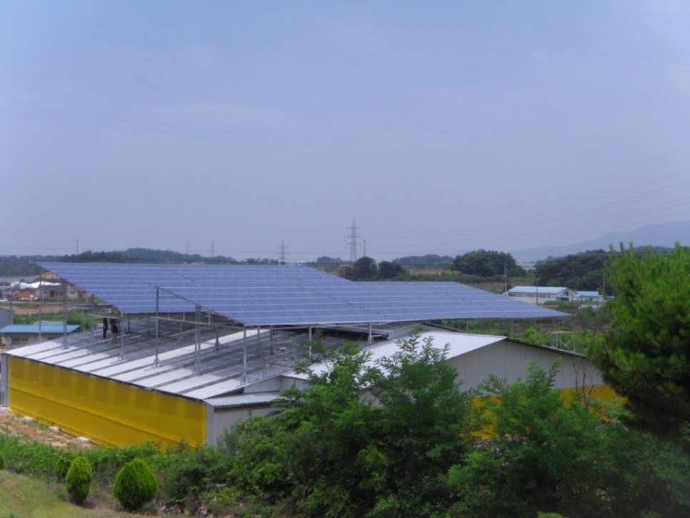감곡태양광발전소 100kW 시공 사진 1